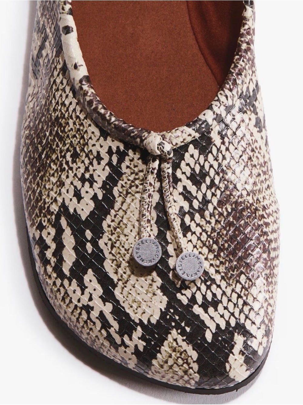 Stella McCartney H&M Python Ballet Flats - Neutral Brown - Picture 2 of 3